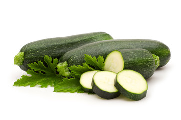 fresh bio marrow on white background