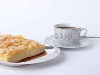 Butterkuchen mit Kaffee