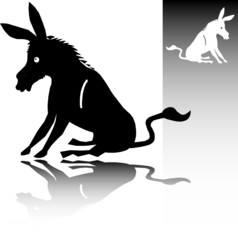 donkey vector silhouettes