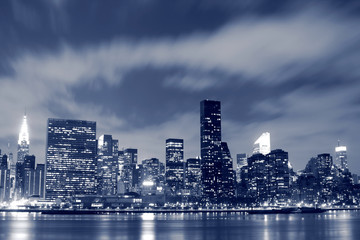 Midtown Manhattan skyline At Night Lights, NYC