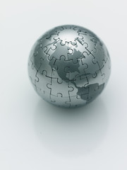 Puzzle globe amercia
