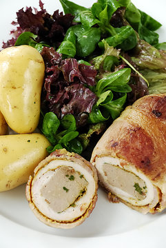 Chicken ballotine meal