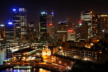 Fototapeta na wymiar Sydney Skyline bei Nacht