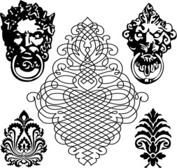 the vector medieval symbol set