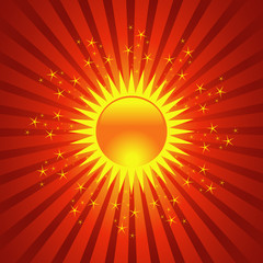 Sparkling Sunburst Background