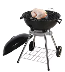 Papier Peint photo Grill / Barbecue Chicken on barbecue grill 2
