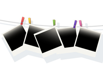 Polaroid an W&auml;scheleine