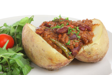 Baked Potato with Chilli con Carne