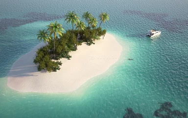 Rolgordijnen aerial view of paradise island © arquiplay77