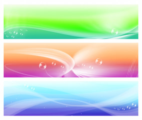 colorful web abstract banners