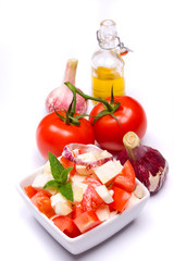 Cheese and tomato salad