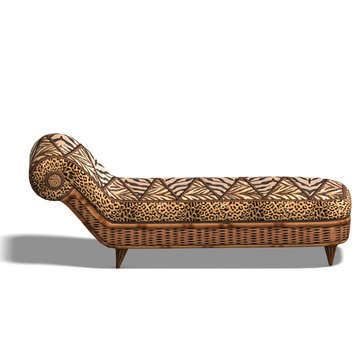comfy chaiselon with african design