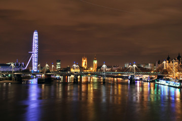 London's skyline by night