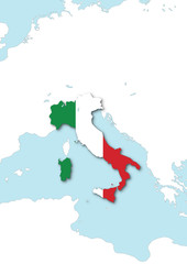 mappa bandiera Italia