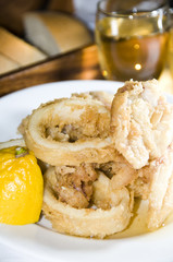 fried calamari in the greek islands