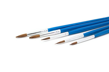 Five paintbrushes.