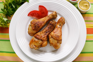 Roasted chicken legs