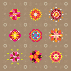 design element Flowers set