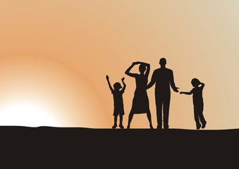 Fototapeta premium Happy family
