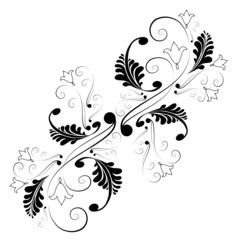 Dekoratives florales Ornament mit Blüten