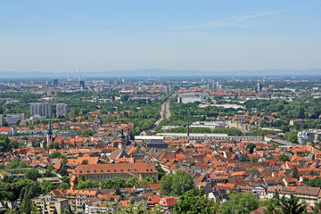 Fototapeta na wymiar Karlsruhe - widok z Wieży Mountain