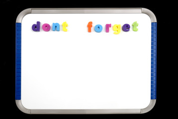 Dont Forget on Magnetic Board