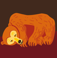 bär im winterschlaf