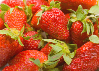 Fresh strawberries background