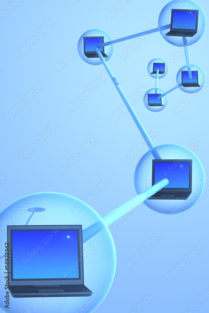 Poster computer network concept. hi-res digitally generated image.