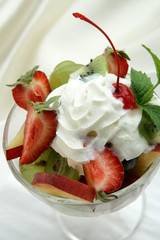 Strawberries with cream