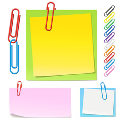 Paperclips and color notes