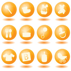 orange baby icons
