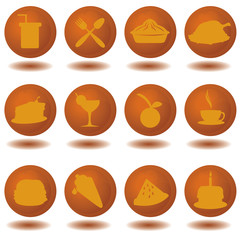 brown food icons