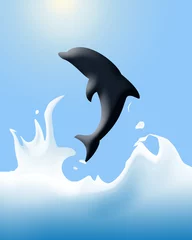 Muurstickers dolfijn © lilly
