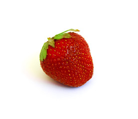 fresh red strawberry isolated on a white background
