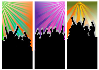 Fototapeta premium Set von Disco Flyern
