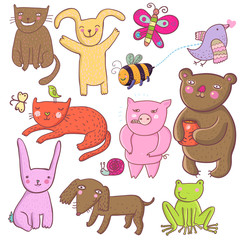 Cute cartoon animals