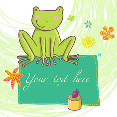 Cartoon frog background