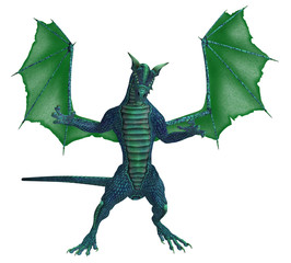 Fototapeta premium Blue Green Dragon