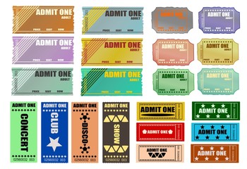 Ticket Admit One Set