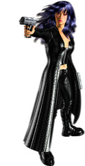 Naklejka premium Woman Holding A Gun