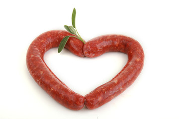 saucisses isolé sur fond blanc