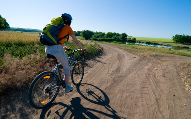 girl relax biking