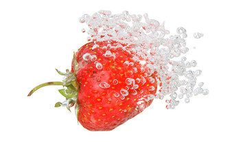 Strawberry In Water