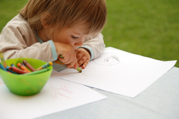 Young Girl Drawing