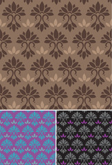 Seamless vector ornamental damask pattern