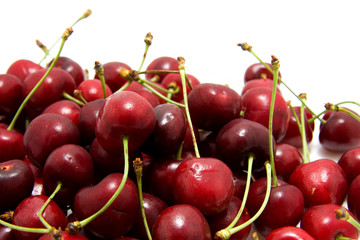 red cherries in closeup