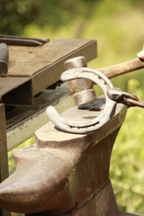palefrenier au travail fer cheval men at work groom for horse