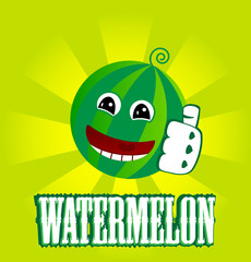 Watermelon slot vector illustration.