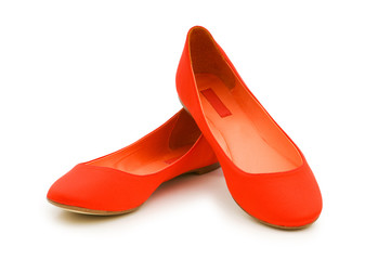 Woman shoes isolated on the white background